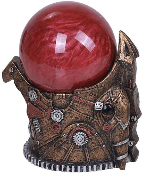ABZ Brand Steampunk Dragon Head Red Sandstorm Ball Battery Operated Figurine
