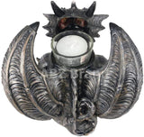 ABZ Brand Guardian Winged Red Eye Standing Dragon Gargoyle Candle Holder Statue Figurine Gothic Myth Fantasy Sculpture Decor