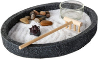 Pacific Giftware Zen Garden Enlightenment Set Meditation Use Home Office Decor Starter Kit