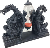 Mythical Fantasy Double Guardian Stone Dragon Sandtimer Hourglass