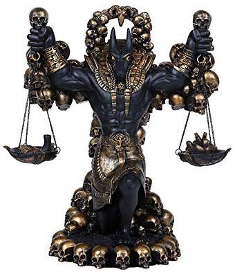 Pacific Giftware Ancient Egyptian Anubis God Miniature Statue Black Gold Finish