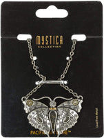 STEAMPUNK BUTTERFLY NECKLACE PENDANT PEWTER ALLOY