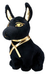 Black and Gold Ancient Egyptian Anubis Dog Puppy Plush Doll