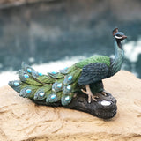 Regal Peacock's Perch LED Lighted Decorative Indoor Outdoor Statue 12 Inch L