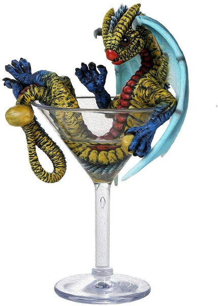 Fantasy Martini Dragon Collectible Figurine Drinks & Dragons Collection by Stanley Morrison 8.5"H