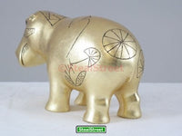 YTC Gold Leaf Hippo - Collectible Figurine Statue Sculpture Figure Egypt