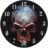Alchemy Birth of a Demon Clock Skull Horn Holes Devil Gothic Unique Wall Clock