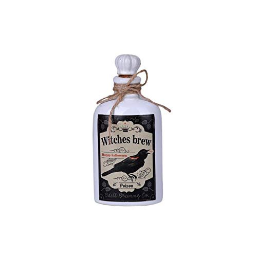 Witches Raven Brew Happy Halloween Poison Ceramic Bottle