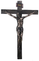 10.5 Inch Religious Inspired Bronze Statue of Jesus on Cross