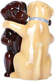 Hugging Labradors Magnetic Ceramic Salt and Pepper Shakers Set