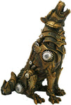 Pacific Giftware Steampunk Howling Alpha Wolf in Rustic Steel and Gears Collectible Fantasy Figurine