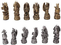 Dragon Kingdom Chess Set With Glass Board Set