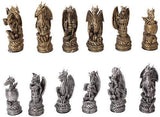 Dragon Kingdom Chess Set With Glass Board Set