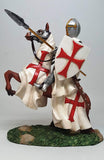 Pacific Giftware Crusader Knight Holding Spear Calvary On Horseback Defending Crusader Kingdoms Figurine