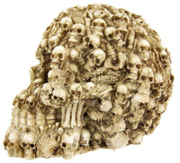 YTC Summit International Human Skull Decorated with Skeletons and Skulls Halloween Figurine