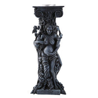 Pacific Giftware Triple Goddess Mother Maiden Crone Tea Light Candle Holder Stand 10 Inch (Gray Stone)