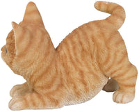 Pacific Giftware Realistic and Playful Orange Tabby Kitten Collectible Figurine Amazing Detail Glass Eyes Hand Painted Resin Life Size 8 inch Figurine Perfect for Cat Lover Collectible