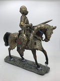 Pacific Giftware Medieval Times Knight in Shining Armor Cavalry Medieval Knight on Horse with Stand- 9"