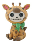 SUMMIT COLLECTION Furrybones Giraffe Kirin Signature Skeleton in Giraffe Costume Wearing Green Bow
