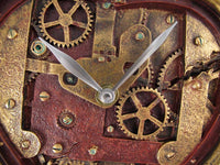 Steampunk Wall Clock Heart Pierced Cupid Gearwork Painted Resin [Toy]