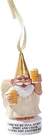 Pacific Giftware Angel Gnome Hanging Ornament Figurine Full of Cheer and Beer