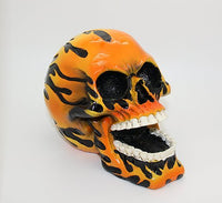 Fiery Flaming Skull with Open Jaw Collectible Ashtray
