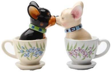 1 X Tea Cup Pups Magnetic Salt & Pepper Shaker Set S/P