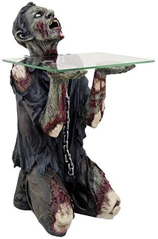 PTC 22.5 Inch Kneeling Zombie with Clear Top Table Statue Figurine