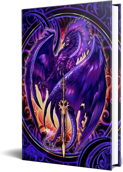 Dragon Fantasy Nether Blade Dragon Embossed Journal Diary Notebook with Strip 6" X 8"