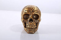 Ancient Egyptian Inspired Nefertiti King Tut Ankh Golden Skull Collectible