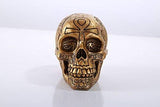 Ancient Egyptian Inspired Nefertiti King Tut Ankh Golden Skull Collectible