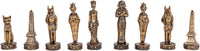 Pacific Giftware Ancient Egyptian God Kingdom Civil War Chess Set with Glass Board 17" x 17" -33PCS [Gold & Black] [Obelisk, Anubis, Bastet, King TUT, Nefertiti, Osiris]