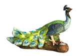 Regal Peacock's Perch LED Lighted Decorative Indoor Outdoor Statue 12 Inch L