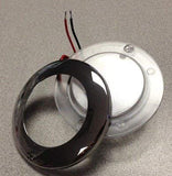 MARINE BOAT BLUE LED STAINLESS STEEL HOUSING ROUND COURTESY LIGHT