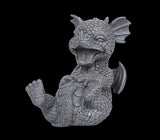 Garden Dragon Laugh Out Loud Garden Display Sculpture Stone Finish LOL LMFAO