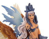 13.25 Inch Purple Fairy with Griffin Mythological Statue Figurine
