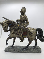 Pacific Giftware Medieval Times Knight in Shining Armor Cavalry Medieval Knight on Horse with Stand- 9"