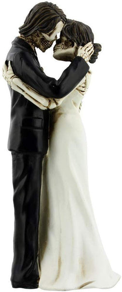 YTC The Kiss Scene Wedding Bridal Skeleton Couple Decorative Figurine