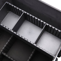 Makeup Train Case 14.5" Professional Cosmetic Organizer Box with Removable/Adjustable Dividers