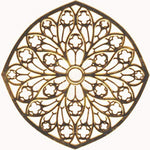 Copper Colored Tours Cathedral Rose Window Ornament, Decoration