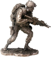 Bronzed Resin Military Statue