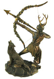 Bronzed Finish Artemis Moon Goddess Greek Statue Diana by Pacific Giftware