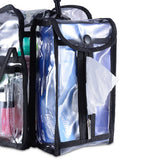 KIOTA Makeup Artist Storage Bag, Clear Cosmetic Bag with Side Pockets and Shoulder Strap, Ergonomic Handle, ON THE GO Series