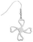 Four Hearts Clover Earrings Collectible Dangle Jewelry Accessory