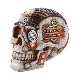 Steampunk Gearwork Skull with Secret Stash Drawer Trinket Box Collectible