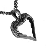 Masada Jewelry, Heart Wings Pendant Necklace