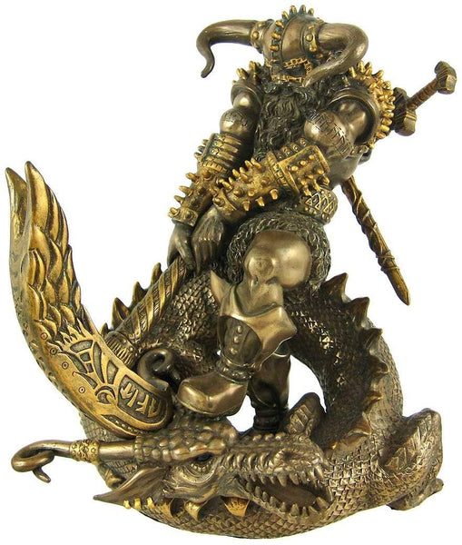 PTC 8 Inch Thor God of Thunder and Serpent Resin Statue Figurine