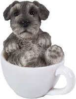 Pacific Giftware Mini Schnauzer Adorable Mini Teacup Pet Pals Puppy Collectible Figurine 3.25 Inches