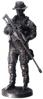 Bronzed Resin Military Statue