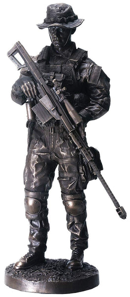 Bronzed Resin Military Statue